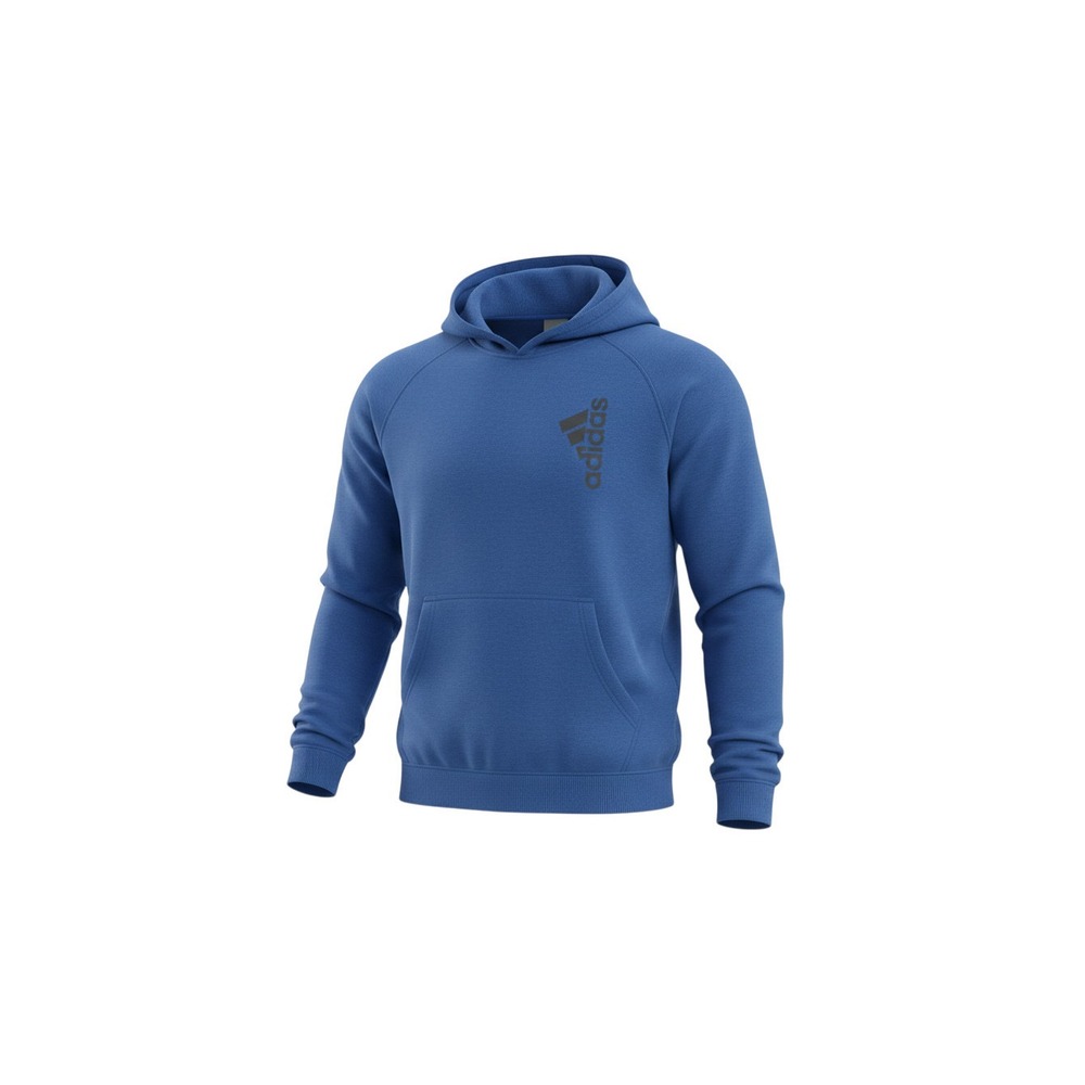 Adidas Hoodie Mens Large Blue Pullover Fleece Logo Graphic DI3494